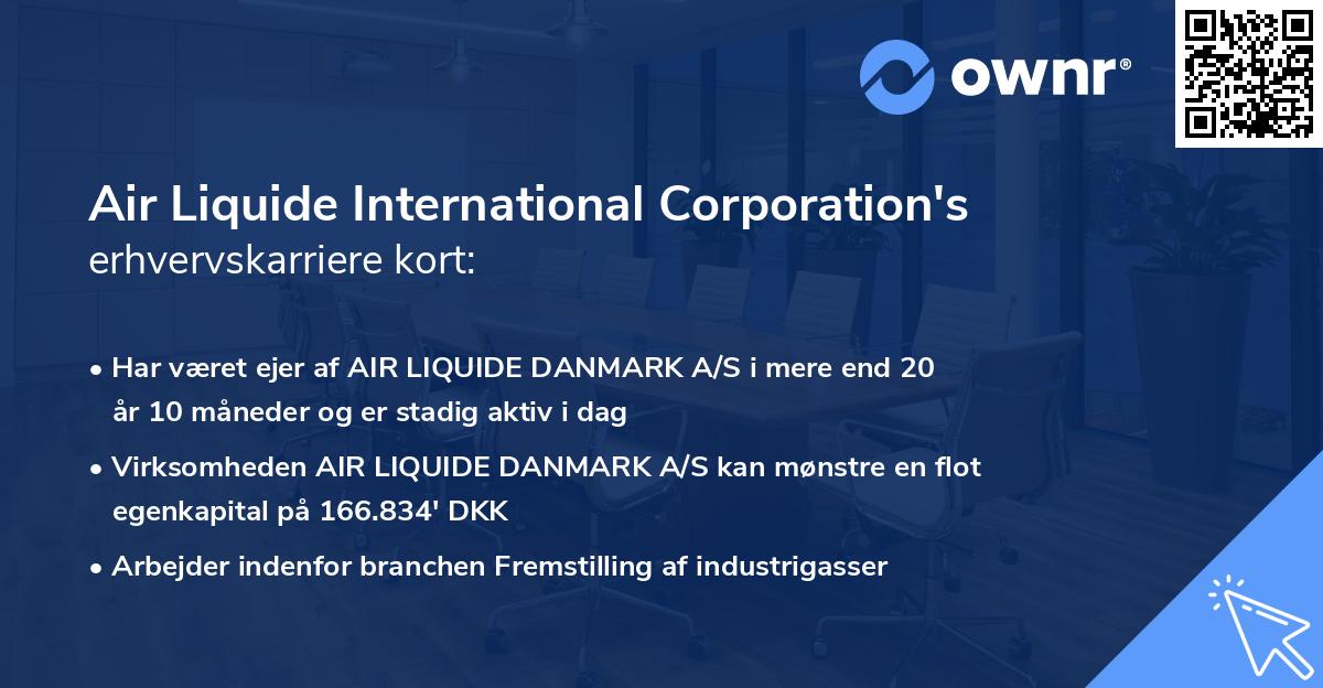 Air Liquide International Corporation's erhvervskarriere kort