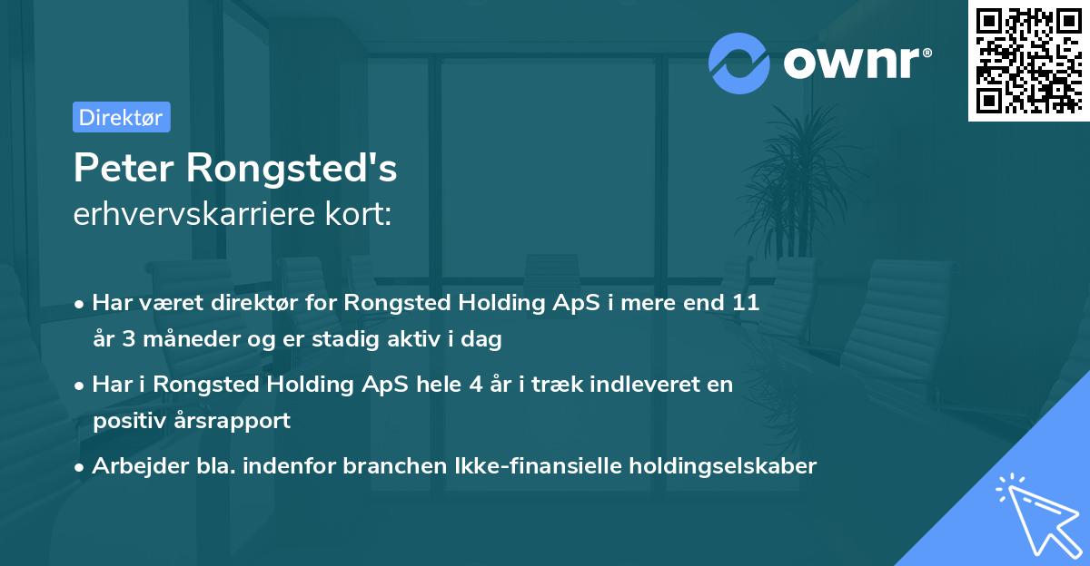 Peter Rongsted's erhvervskarriere kort