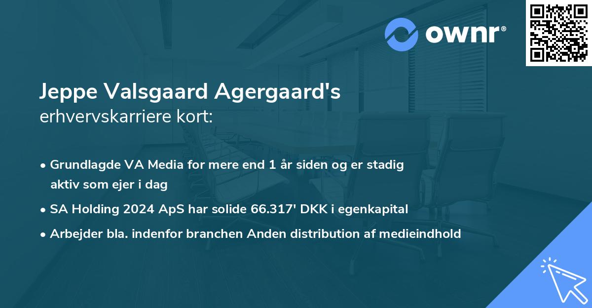 Jeppe Valsgaard Agergaard's erhvervskarriere kort