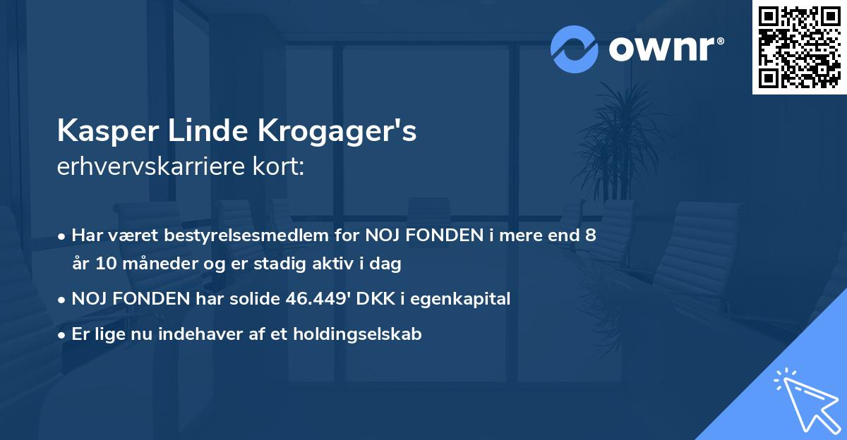 Kasper Linde Krogager's erhvervskarriere kort