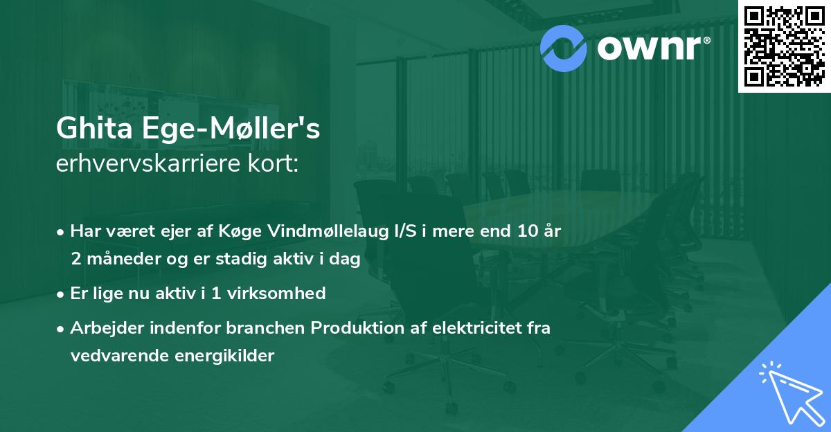 Ghita Ege-Møller's erhvervskarriere kort