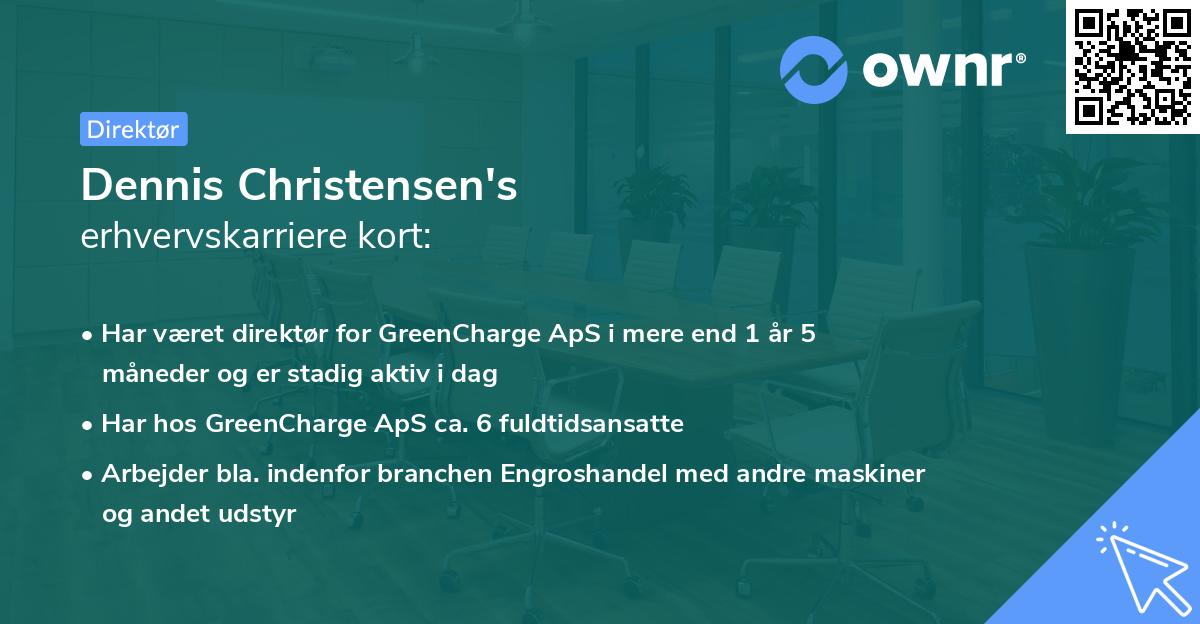Dennis Christensen's erhvervskarriere kort