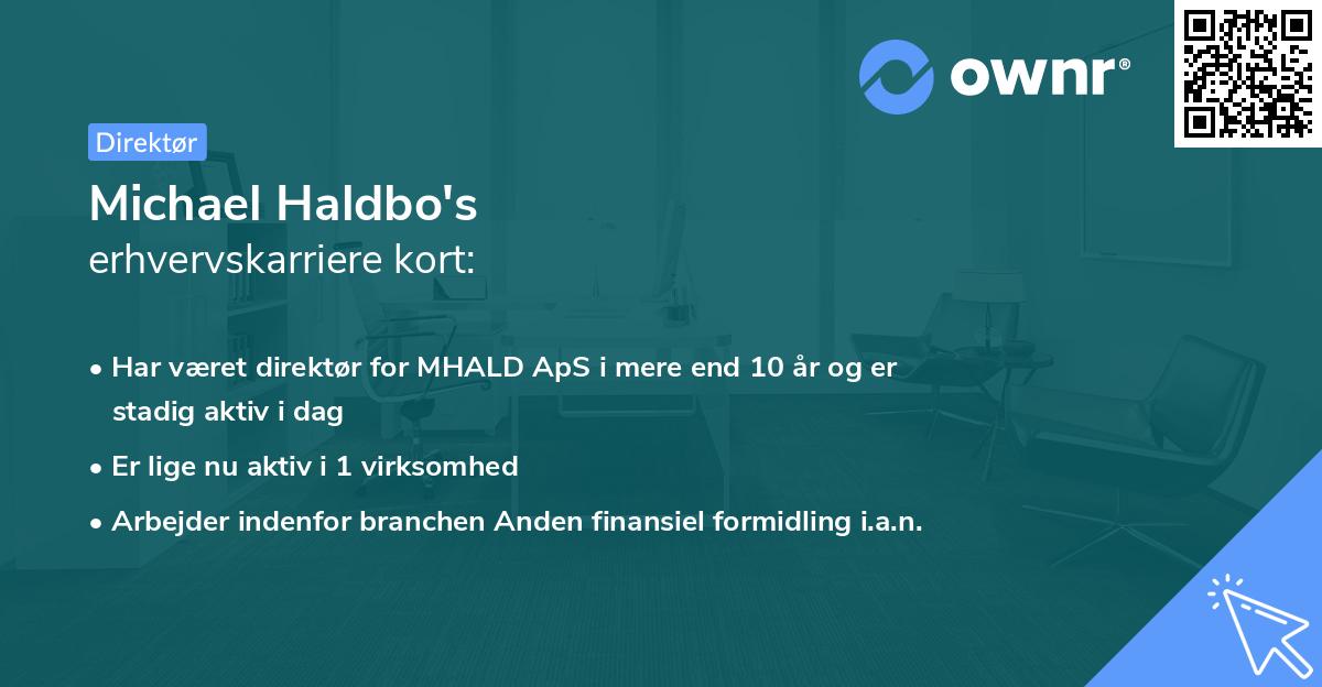 Michael Haldbo's erhvervskarriere kort