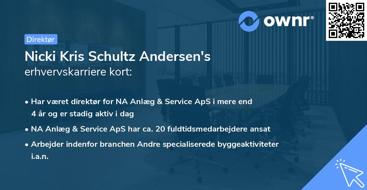 Nicki Kris Schultz Andersen's erhvervskarriere kort