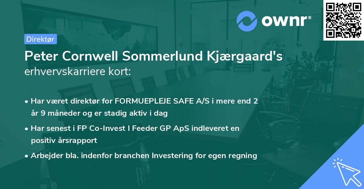 Peter Cornwell Sommerlund Kjærgaard's erhvervskarriere kort