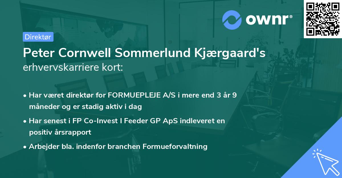 Peter Cornwell Sommerlund Kjærgaard's erhvervskarriere kort