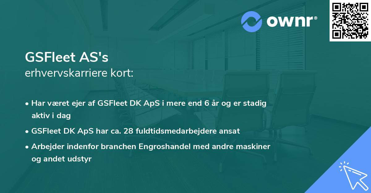 GSFleet AS's erhvervskarriere kort