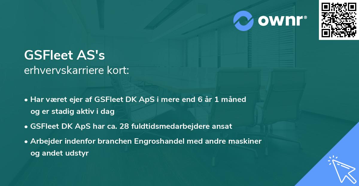 GSFleet AS's erhvervskarriere kort