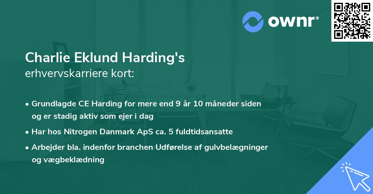 Charlie Eklund Harding's erhvervskarriere kort