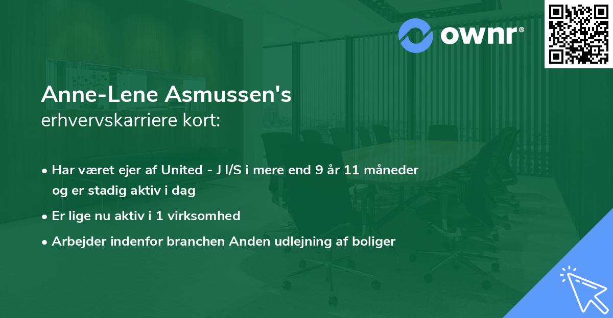 Anne-Lene Asmussen's erhvervskarriere kort