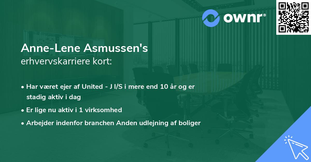 Anne-Lene Asmussen's erhvervskarriere kort