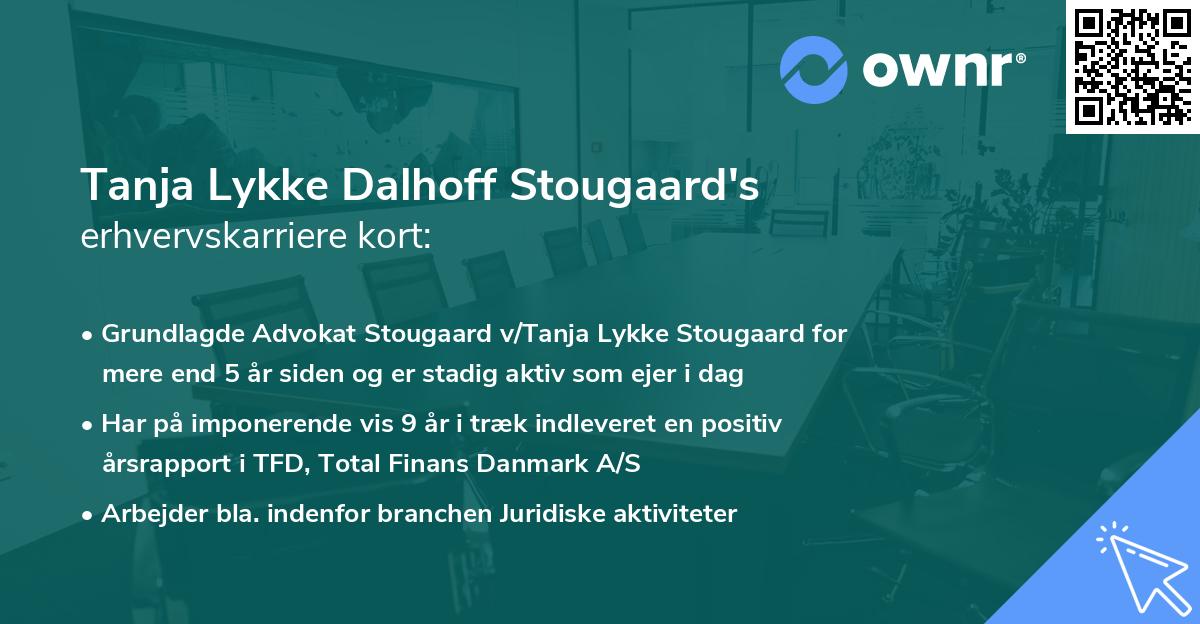 Tanja Lykke Dalhoff Stougaard's erhvervskarriere kort
