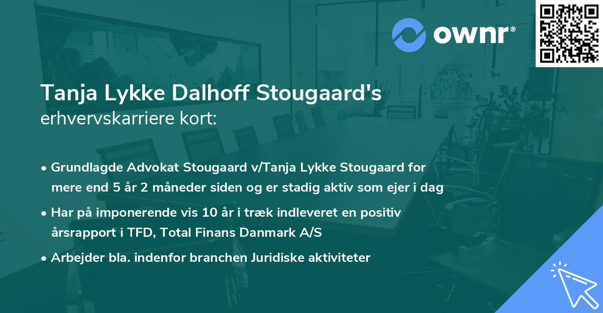 Tanja Lykke Dalhoff Stougaard's erhvervskarriere kort