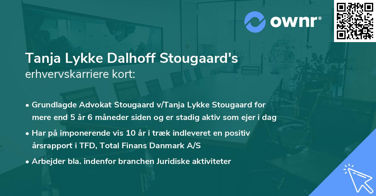 Tanja Lykke Dalhoff Stougaard's erhvervskarriere kort