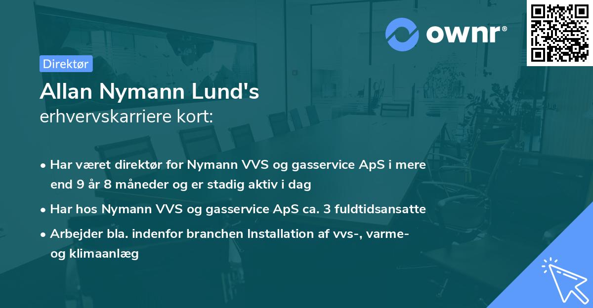 Allan Nymann Lund's erhvervskarriere kort