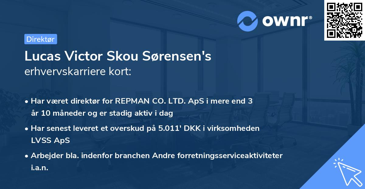 Lucas Victor Skou Sørensen's erhvervskarriere kort