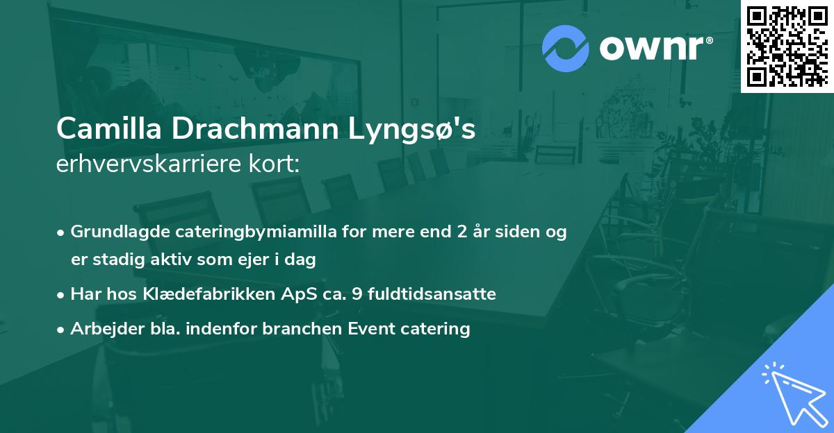 Camilla Drachmann Lyngsø's erhvervskarriere kort