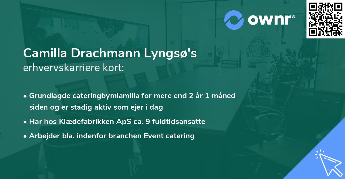 Camilla Drachmann Lyngsø's erhvervskarriere kort