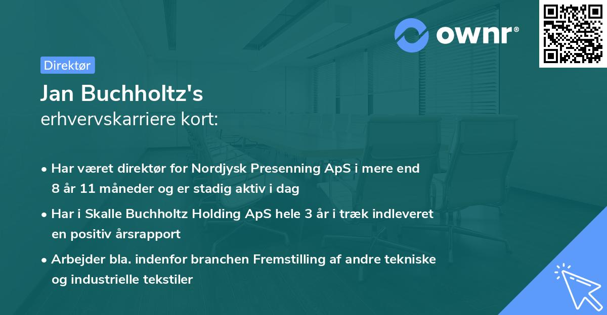 Jan Buchholtz's erhvervskarriere kort