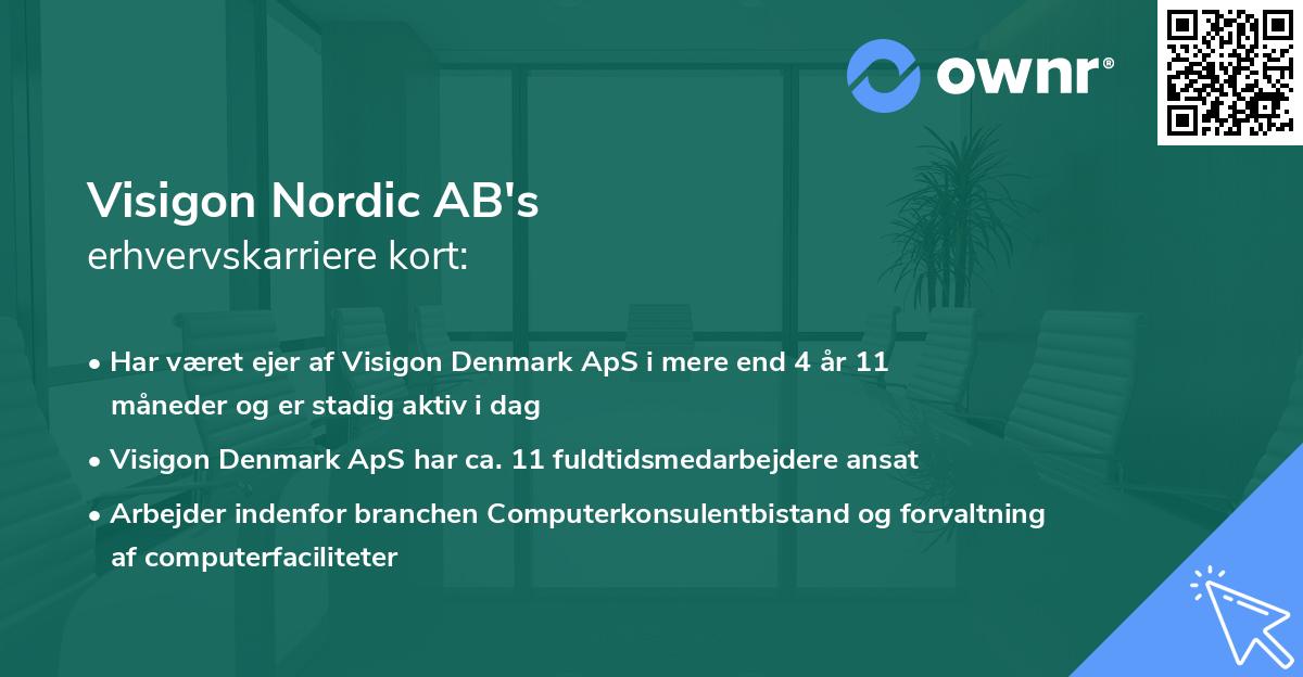 Visigon Nordic AB's erhvervskarriere kort