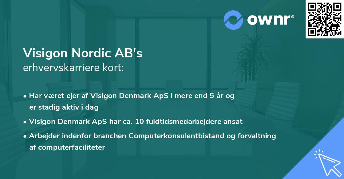 Visigon Nordic AB's erhvervskarriere kort