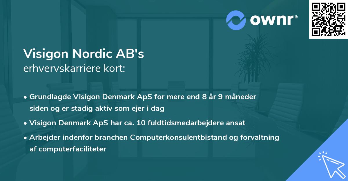 Visigon Nordic AB's erhvervskarriere kort