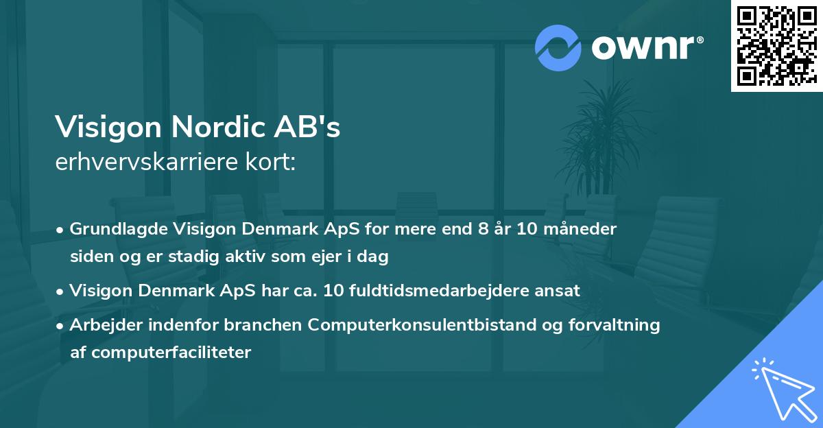 Visigon Nordic AB's erhvervskarriere kort