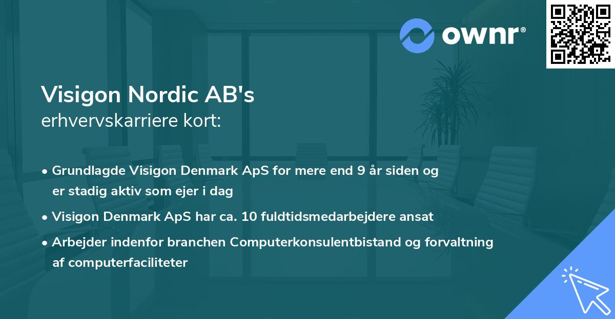 Visigon Nordic AB's erhvervskarriere kort