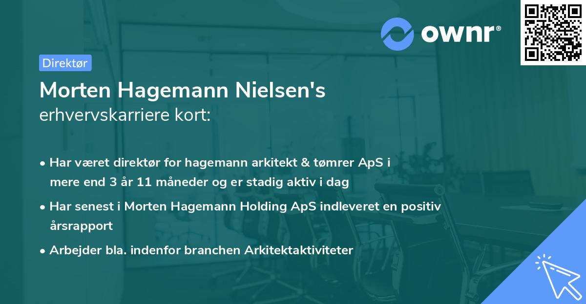 Morten Hagemann Nielsen's erhvervskarriere kort