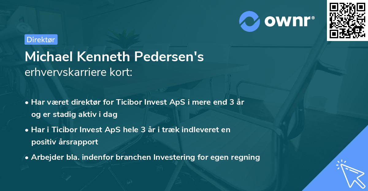 Michael Kenneth Pedersen's erhvervskarriere kort