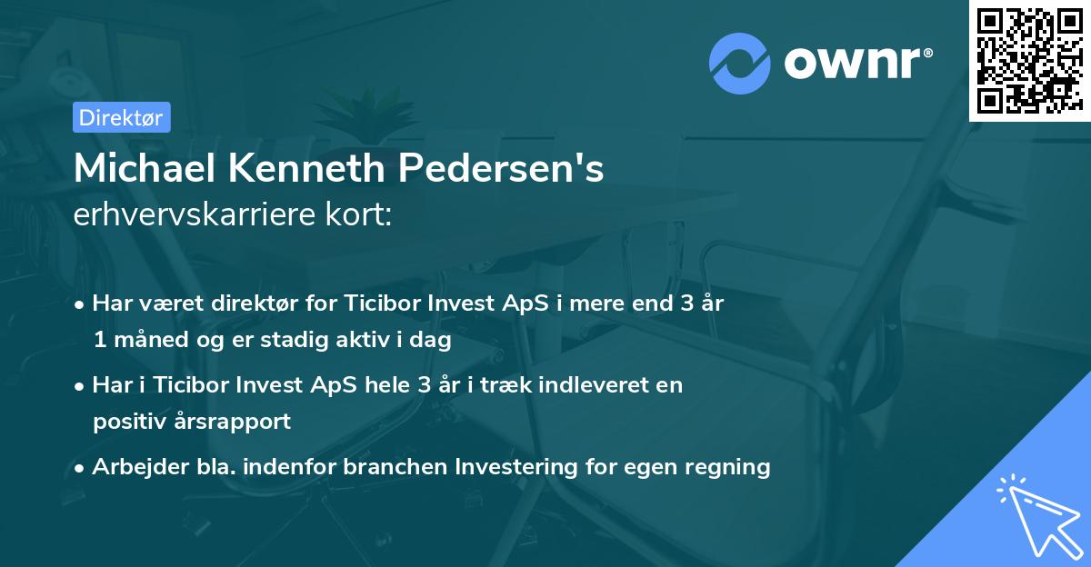 Michael Kenneth Pedersen's erhvervskarriere kort