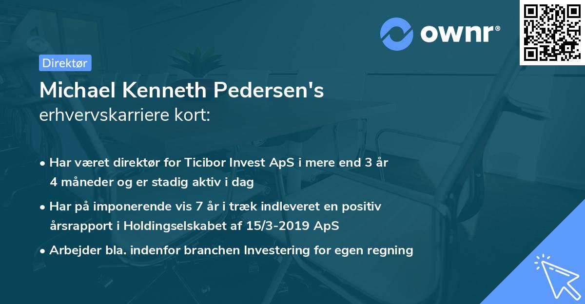 Michael Kenneth Pedersen's erhvervskarriere kort