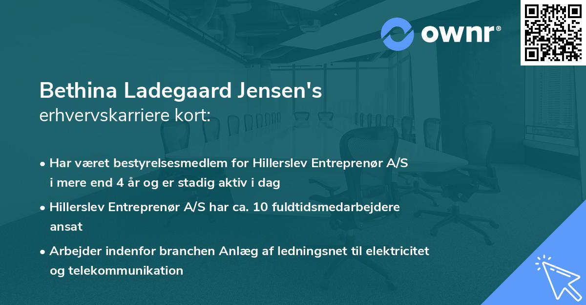 Bethina Ladegaard Jensen's erhvervskarriere kort