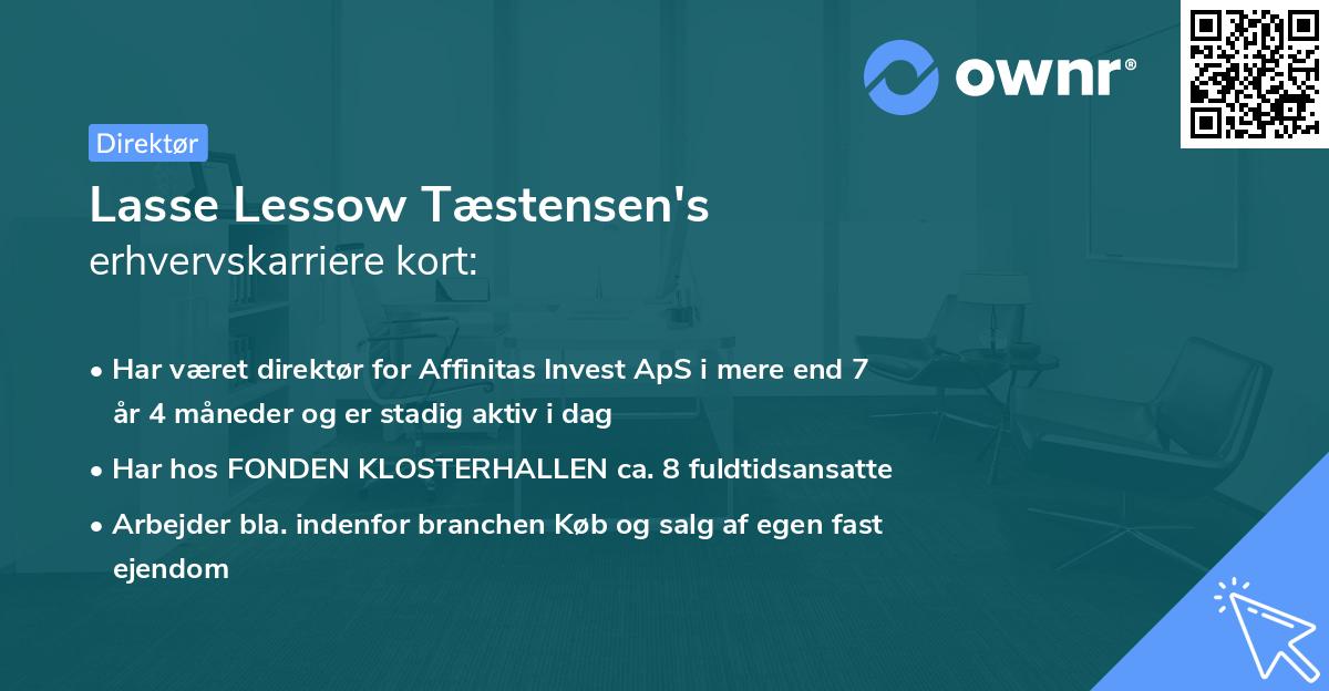 Lasse Lessow Tæstensen's erhvervskarriere kort