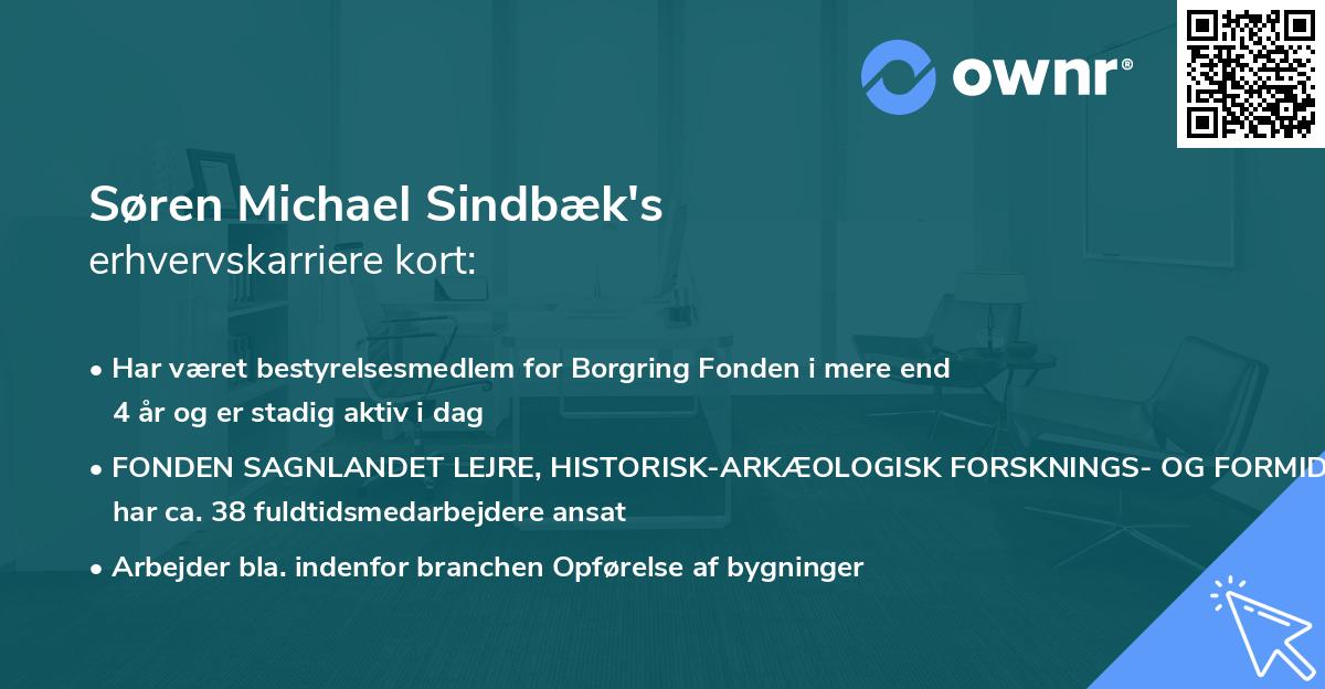 Søren Michael Sindbæk's erhvervskarriere kort