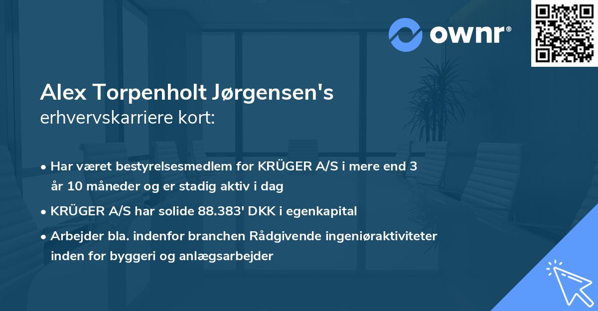 Alex Torpenholt Jørgensen's erhvervskarriere kort