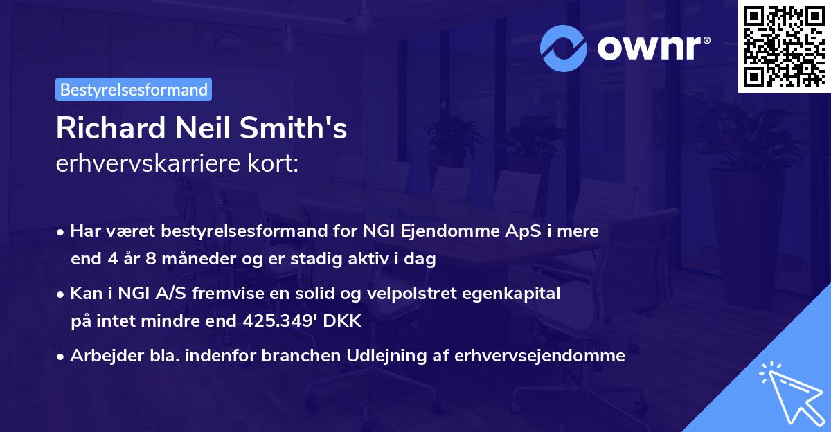 Richard Neil Smith's erhvervskarriere kort