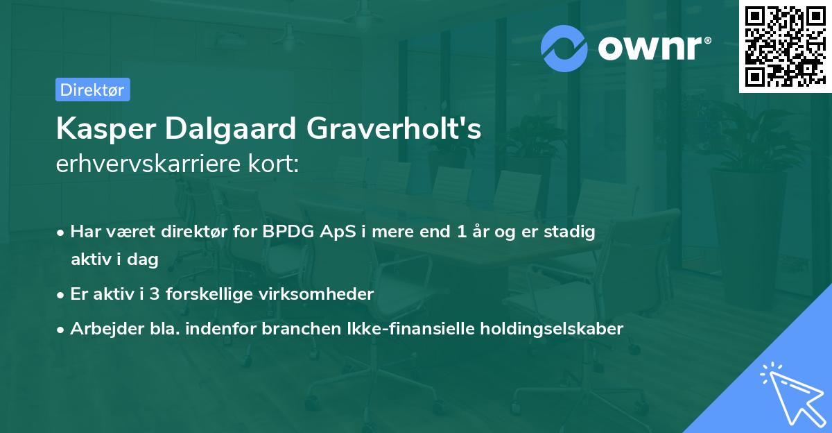 Kasper Dalgaard Graverholt's erhvervskarriere kort