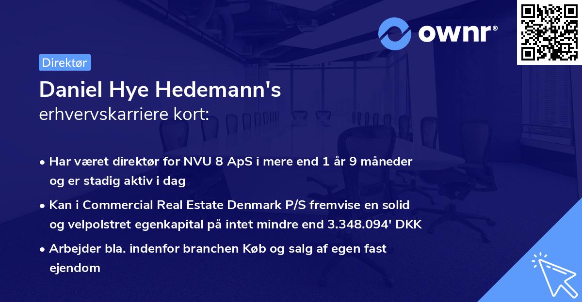 Daniel Hye Hedemann's erhvervskarriere kort
