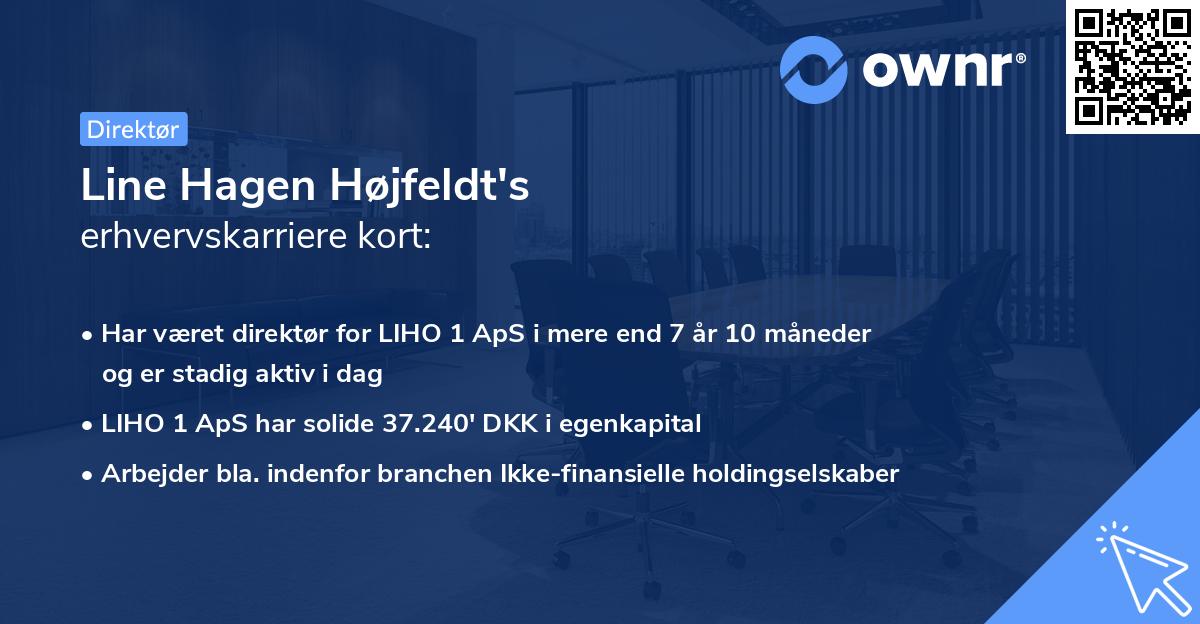 Line Hagen Højfeldt's erhvervskarriere kort