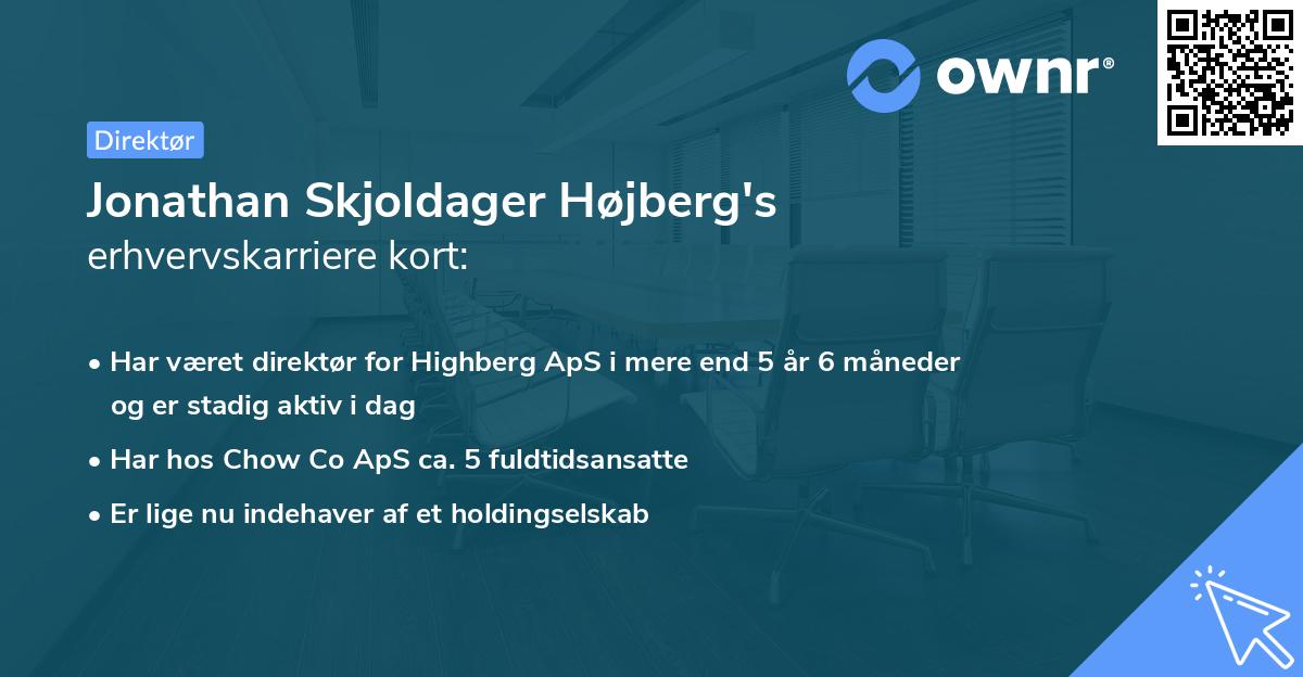 Jonathan Skjoldager Højberg's erhvervskarriere kort