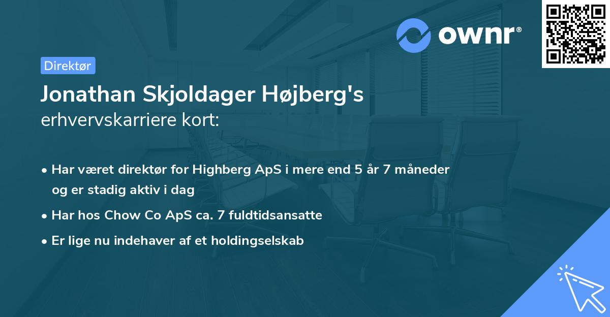 Jonathan Skjoldager Højberg's erhvervskarriere kort