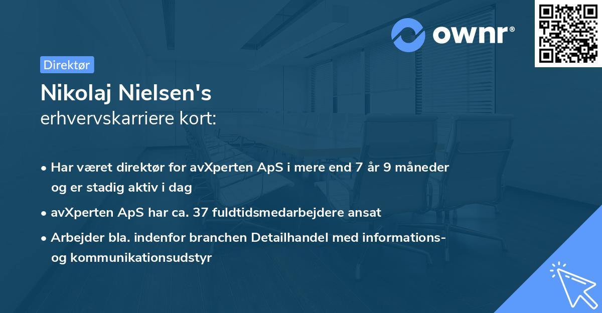 Nikolaj Nielsen's erhvervskarriere kort