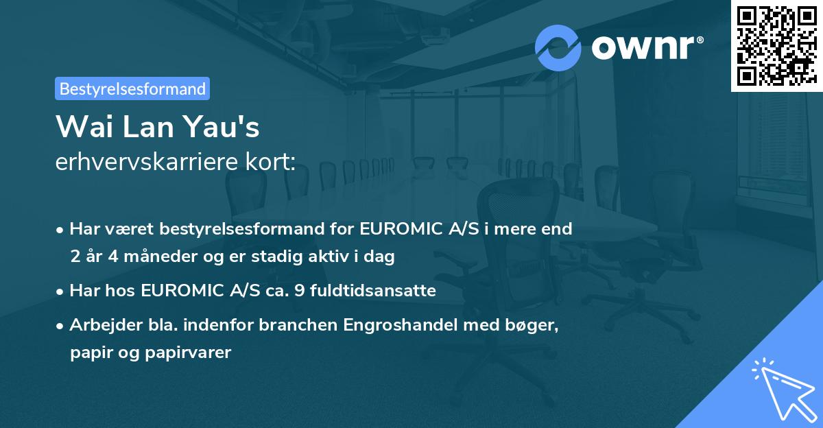 Wai Lan Yau's erhvervskarriere kort