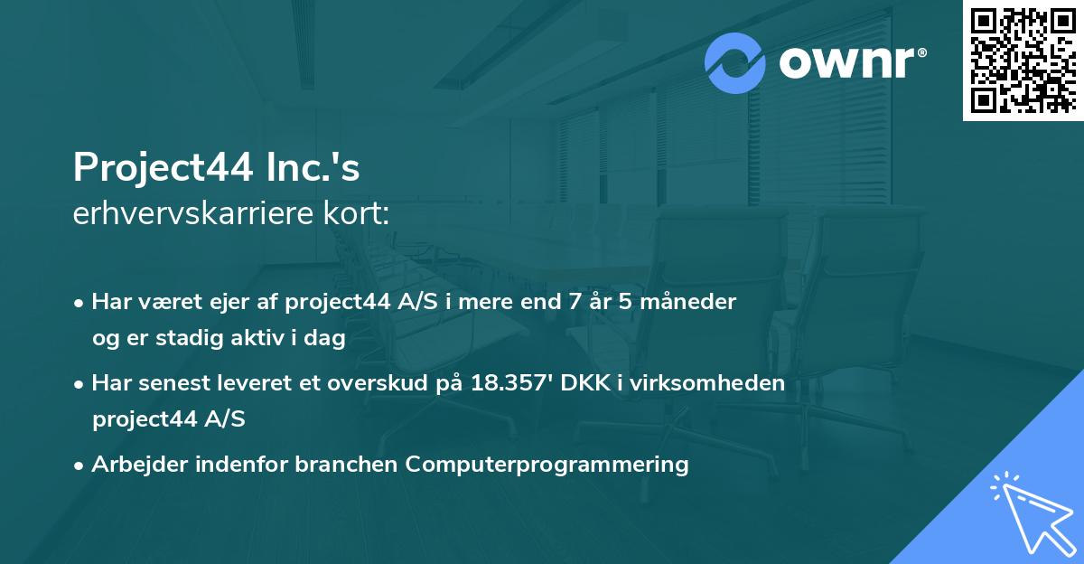 Project44 Inc.'s erhvervskarriere kort