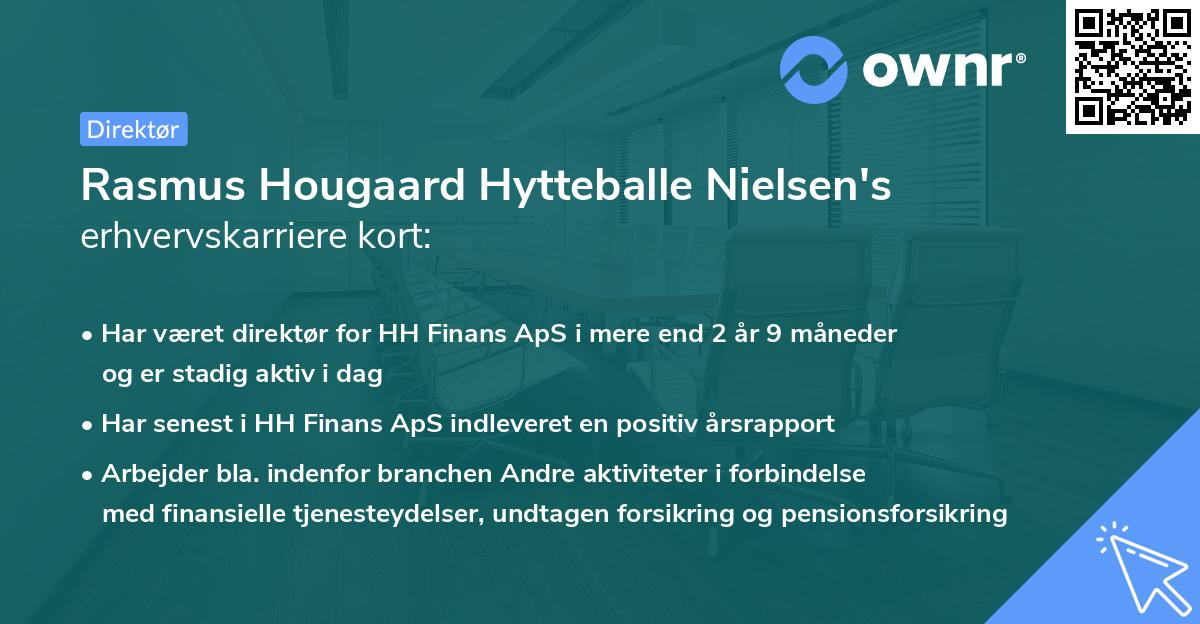 Rasmus Hougaard Hytteballe Nielsen's erhvervskarriere kort