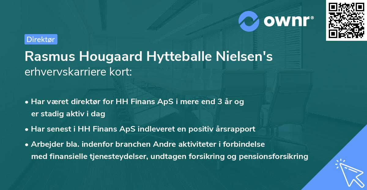 Rasmus Hougaard Hytteballe Nielsen's erhvervskarriere kort