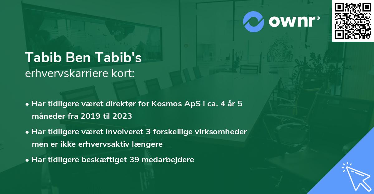 Tabib Ben Tabib's erhvervskarriere kort