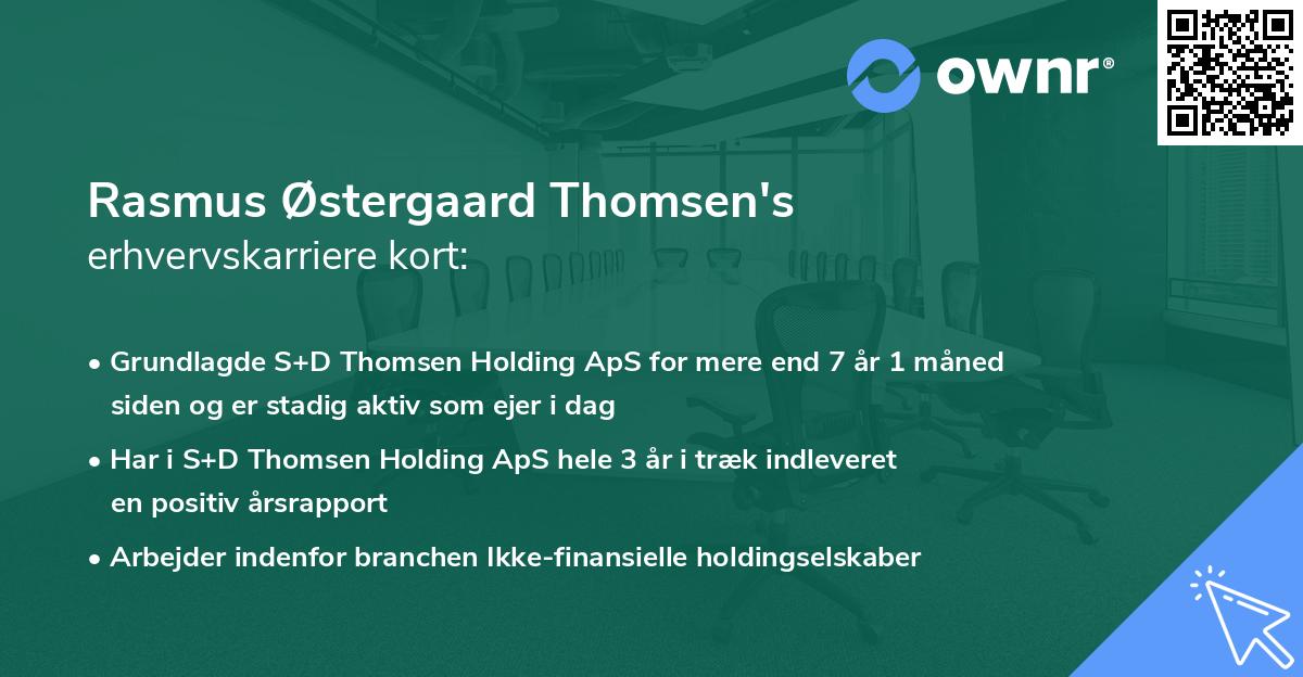 Rasmus Østergaard Thomsen's erhvervskarriere kort