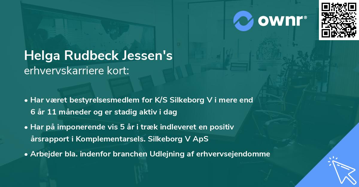 Helga Rudbeck Jessen's erhvervskarriere kort
